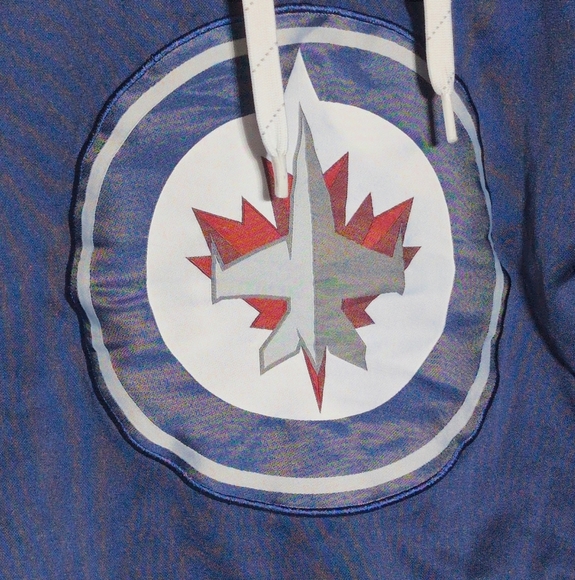 Navy Blue Winnipeg Jets Hockey Hoodie with Logo Fanatics sz S - Picture 4 of 8